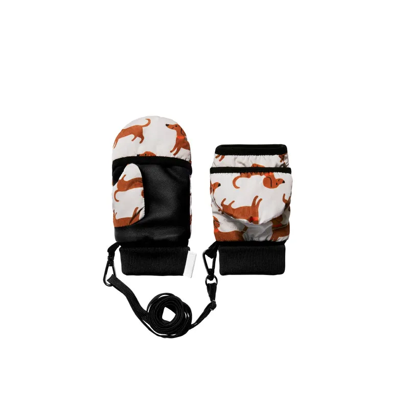 Duo enfant capuche Fudoon + moufles teckels