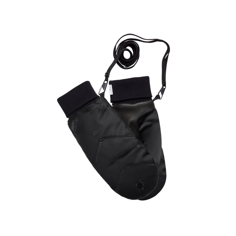 Duo capuche Fudoon + moufles noir et camel