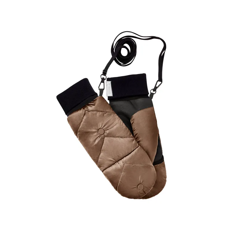 Moufles convertibles mitaines bronze