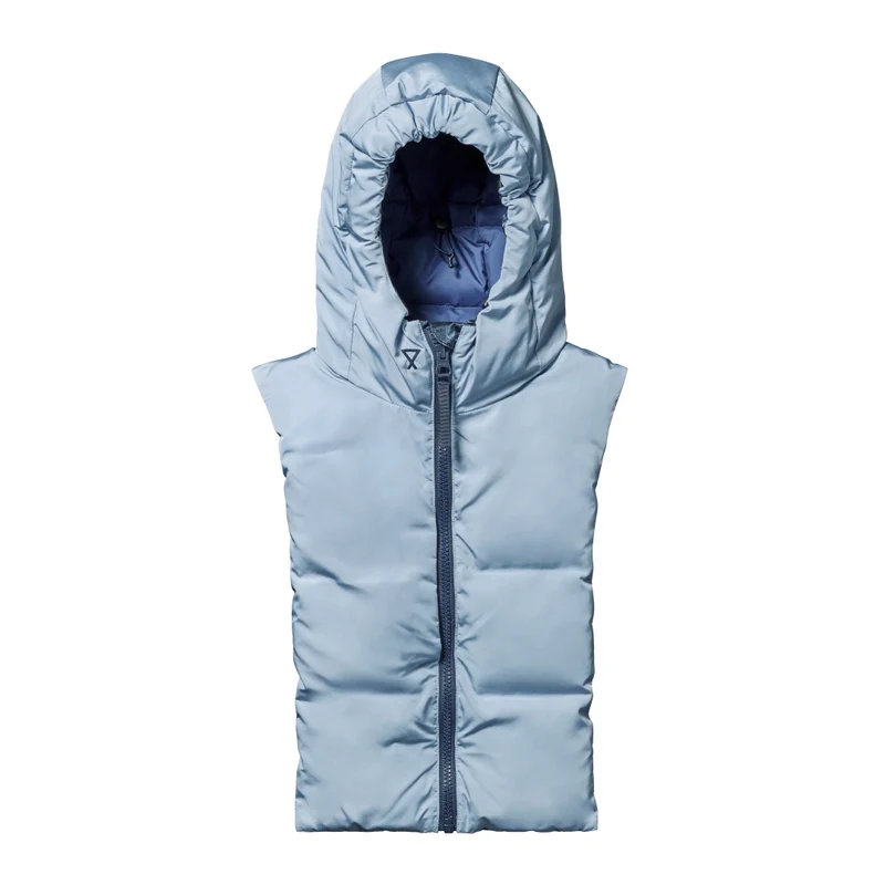 Capuche doudoune bleu et bleu glacier