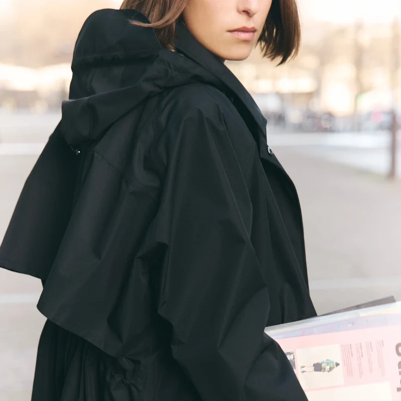 Trench-coat imperméable noir