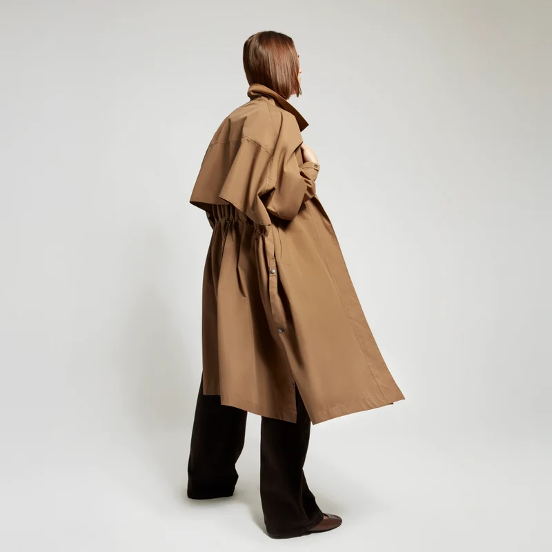 Trench-coat imperméable moka