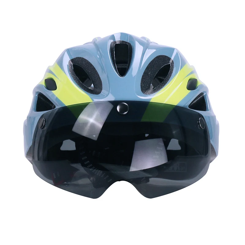 Casque vélo avec visière Bleu et Jaune - Adventure