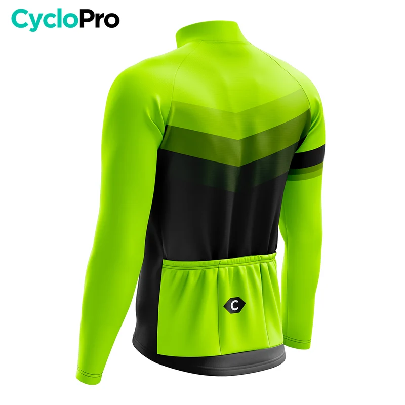 Maillot cycliste hiver Jaune Fluo - Agility