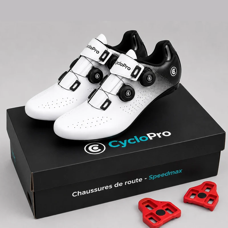 Chaussures Vélo de Route SpeedMax Blanches