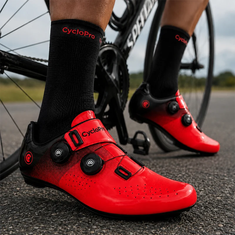 Chaussures Vélo de Route SpeedMax Rouges