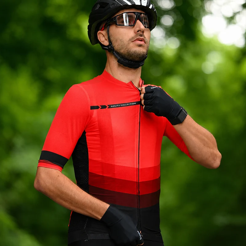 MAILLOT DE CYCLISME ROUGE - AGILITY