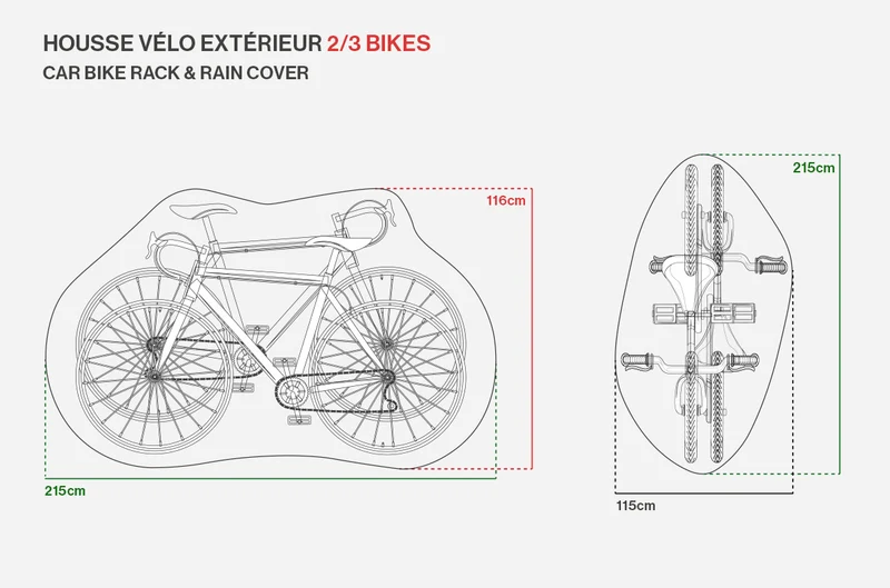 HOUSSE PROTECTION PORTE-VÉLOS