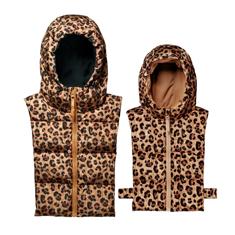 Duo capuches Fudoon Mini-Me adulte + enfant léopard