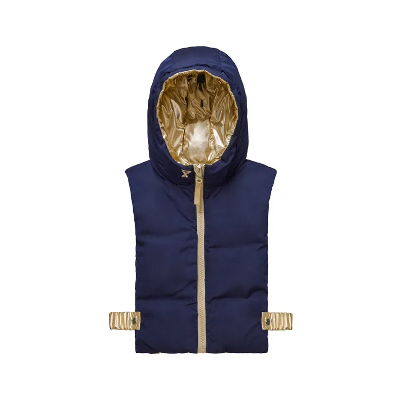 Duo enfant capuche Fudoon + moufles dorées