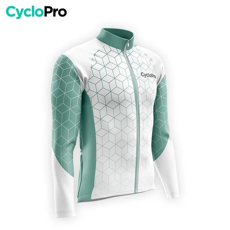 TENUE CYCLISTE AUTOMNE HOMME VERT - CUBIC+ - DESTOCKAGE