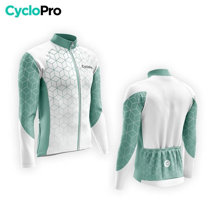 TENUE CYCLISTE AUTOMNE HOMME VERT - CUBIC+ - DESTOCKAGE