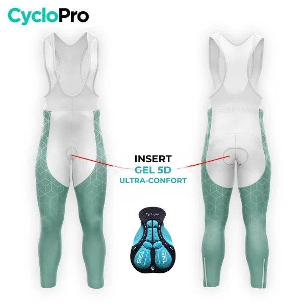 TENUE CYCLISTE AUTOMNE HOMME VERT - CUBIC+ - DESTOCKAGE