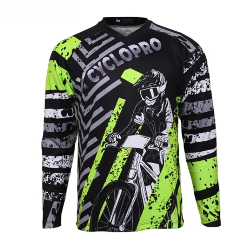 Maillot Vtt homme manche longue noir et vert | AgilityMax - DESTOCKAGE