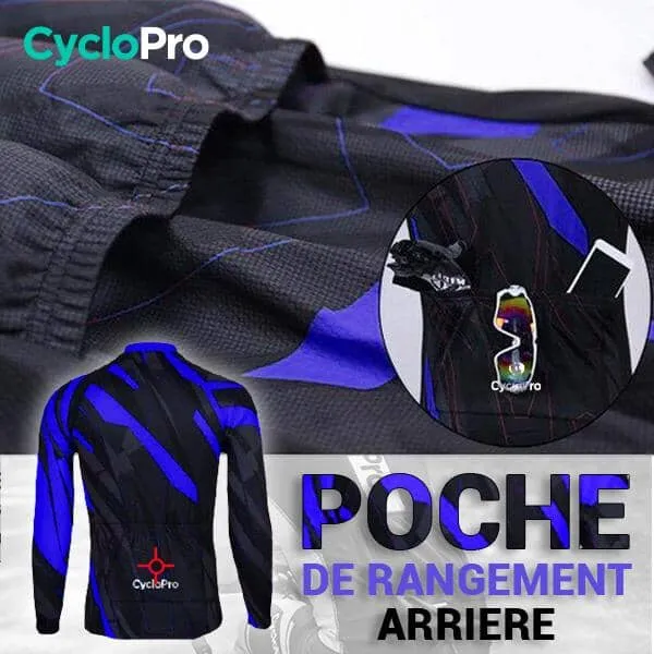 TENUE CYCLISTE HIVER BLEUE - ABSTRACT+ - DESTOCKAGE