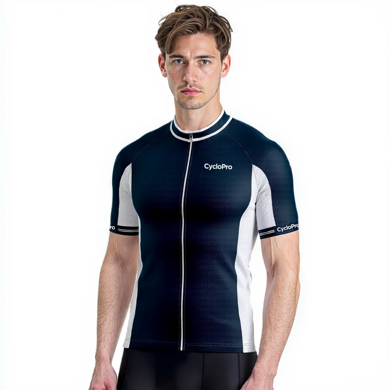 Maillot Cyclisme Route Bleu Marine - Uni+ - DESTOCKAGE