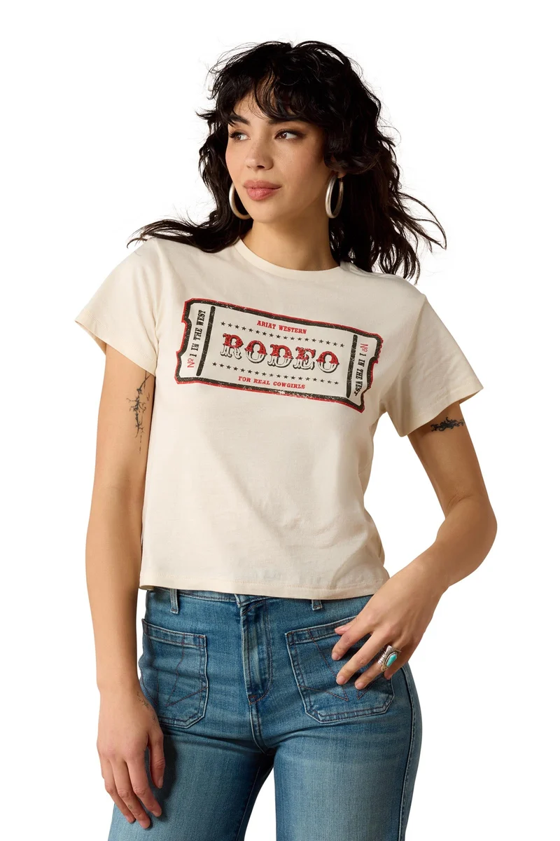 Femme T-shirt One in the West Natural S