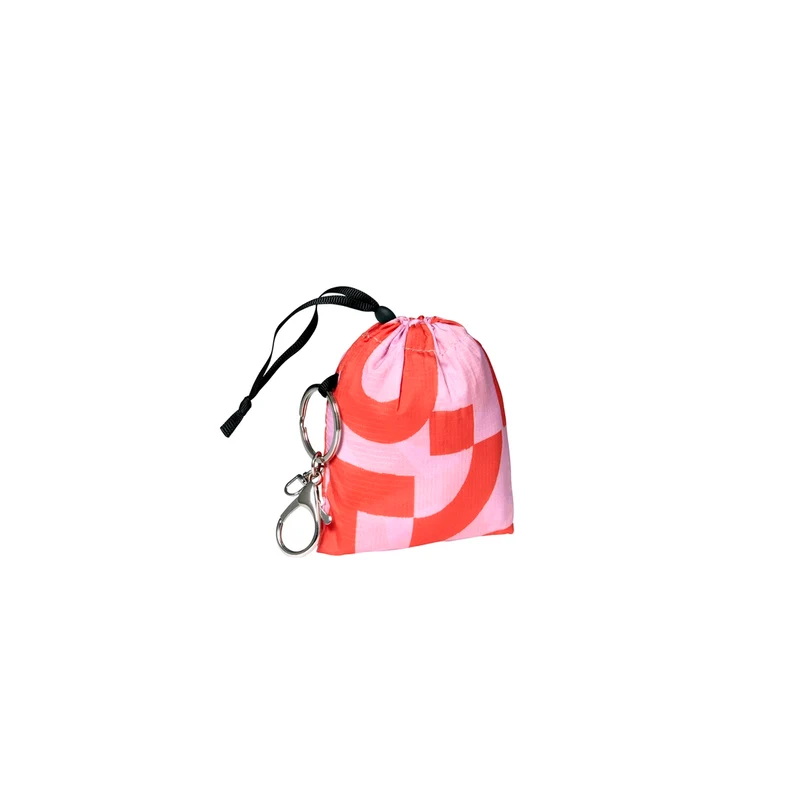 Sac porte-clés Nanobag monogramme rose et rouge