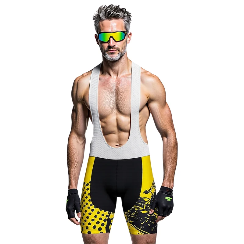 Cuissard Cycliste Route Jaune - Vintage