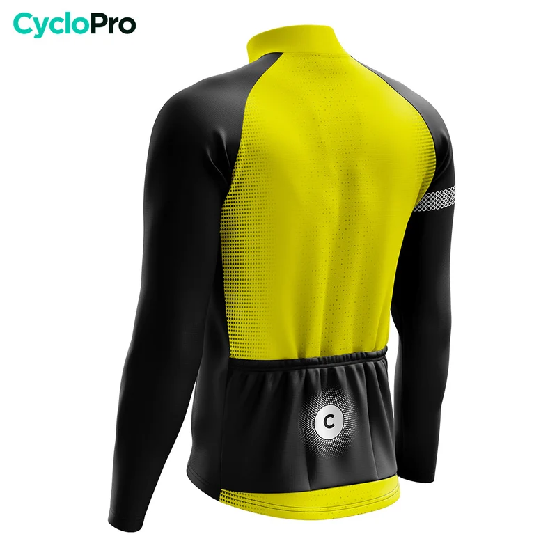 Maillot cycliste hiver Jaune - Eklïps - DESTOCKAGE