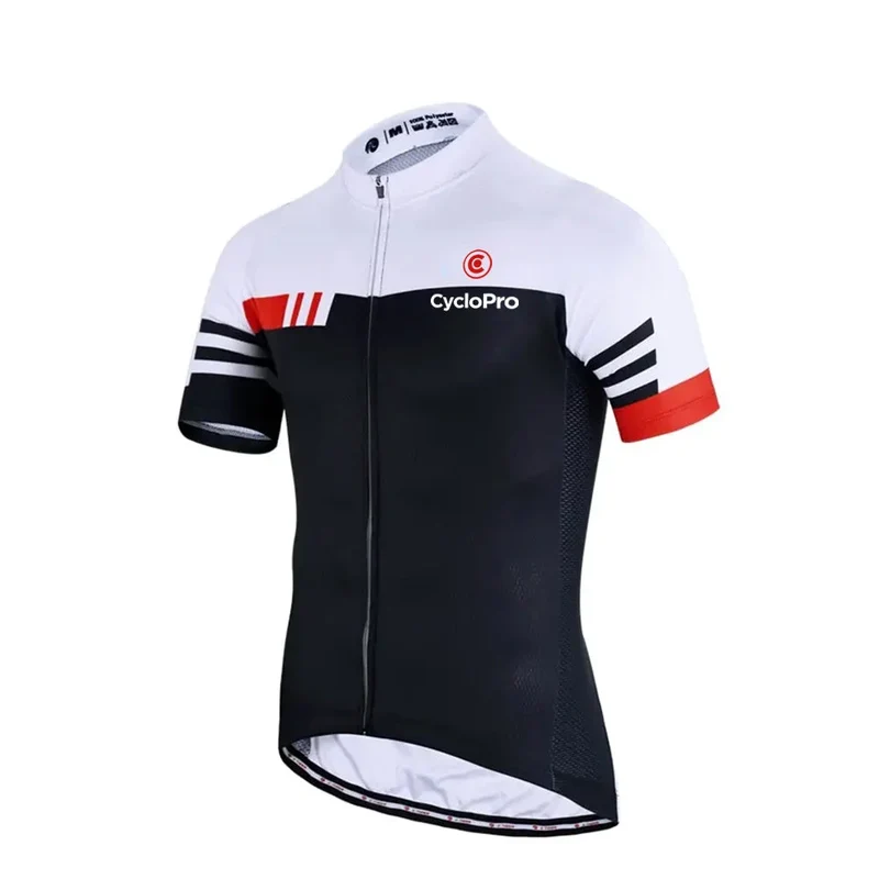 Maillot Cyclisme Route Blanche et Rouge - Pro+ - DESTOCKAGE