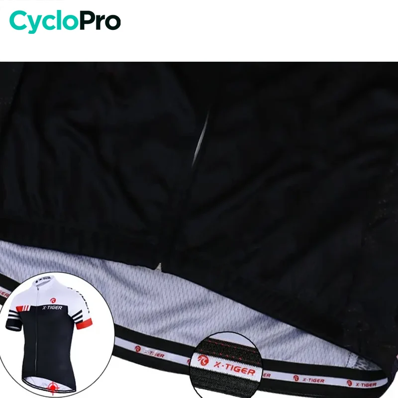 Maillot Cyclisme Route Blanche et Rouge - Pro+ - DESTOCKAGE