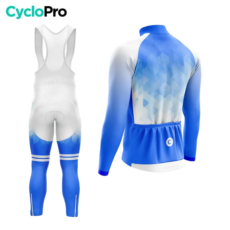 TENUE CYCLISTE AUTOMNE HOMME BLEUE - CRISTAL+ - DESTOCKAGE