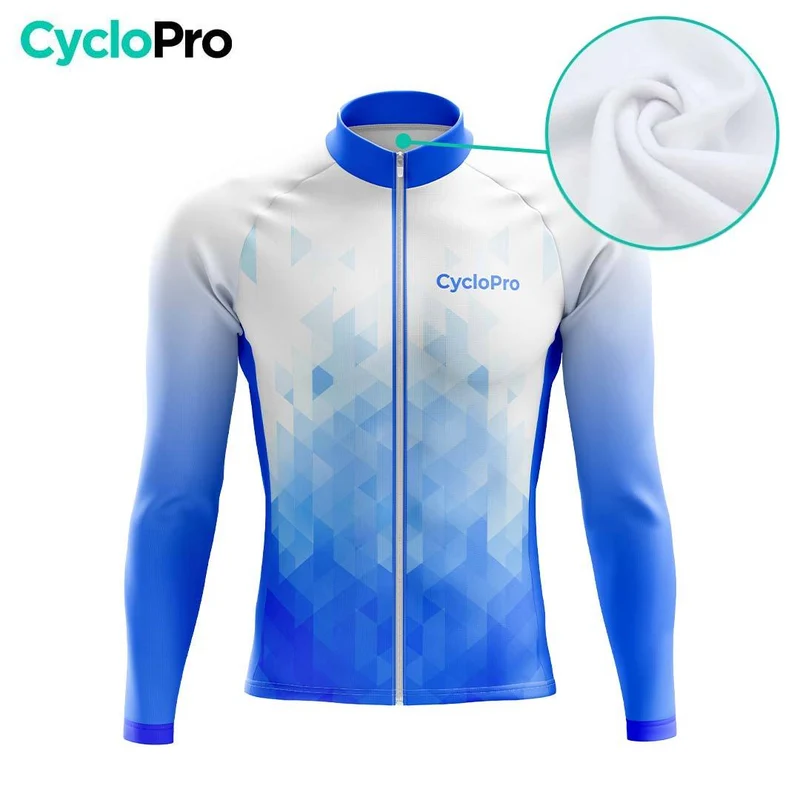 TENUE CYCLISTE AUTOMNE HOMME BLEUE - CRISTAL+ - DESTOCKAGE