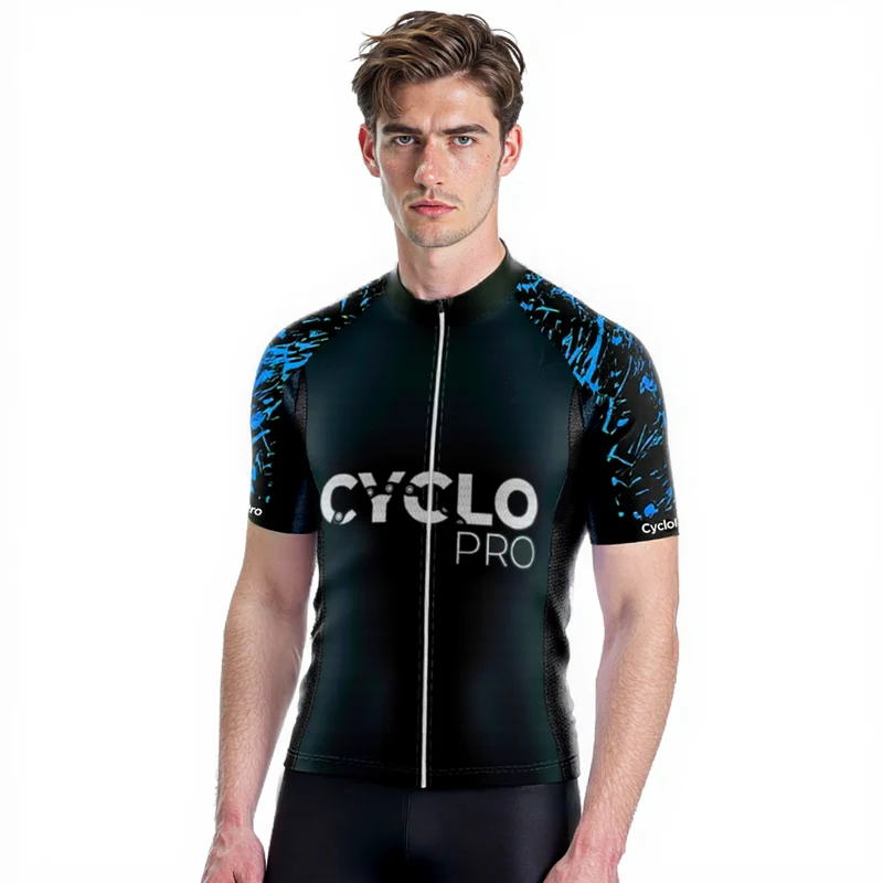 MAILLOT DE CYCLISME BLEU - CYCLOPRO - DESTOCKAGE