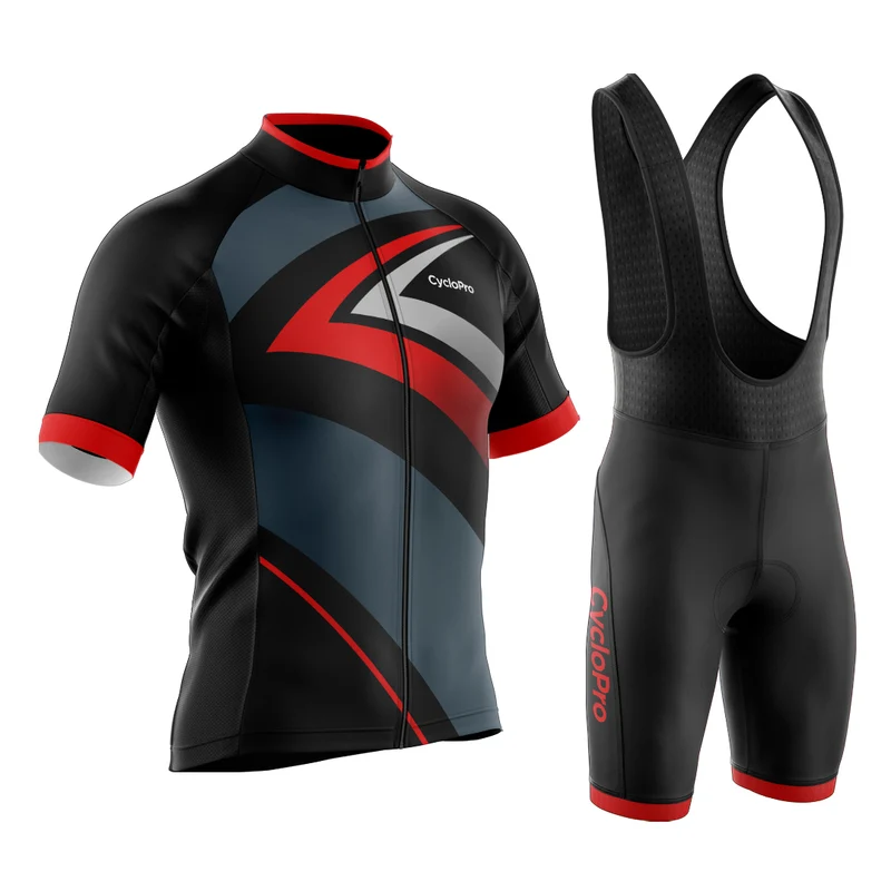 Tenue De Cyclisme noire et rouge speed