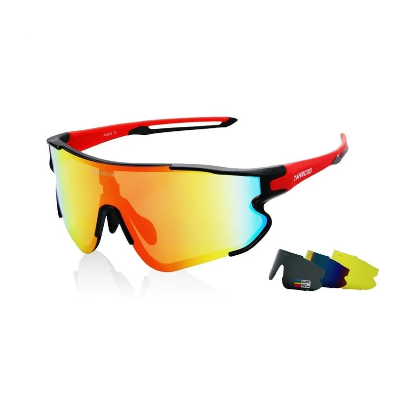 Lunettes Vélo Verres Interchangeables - Rouge - OPTIMAX