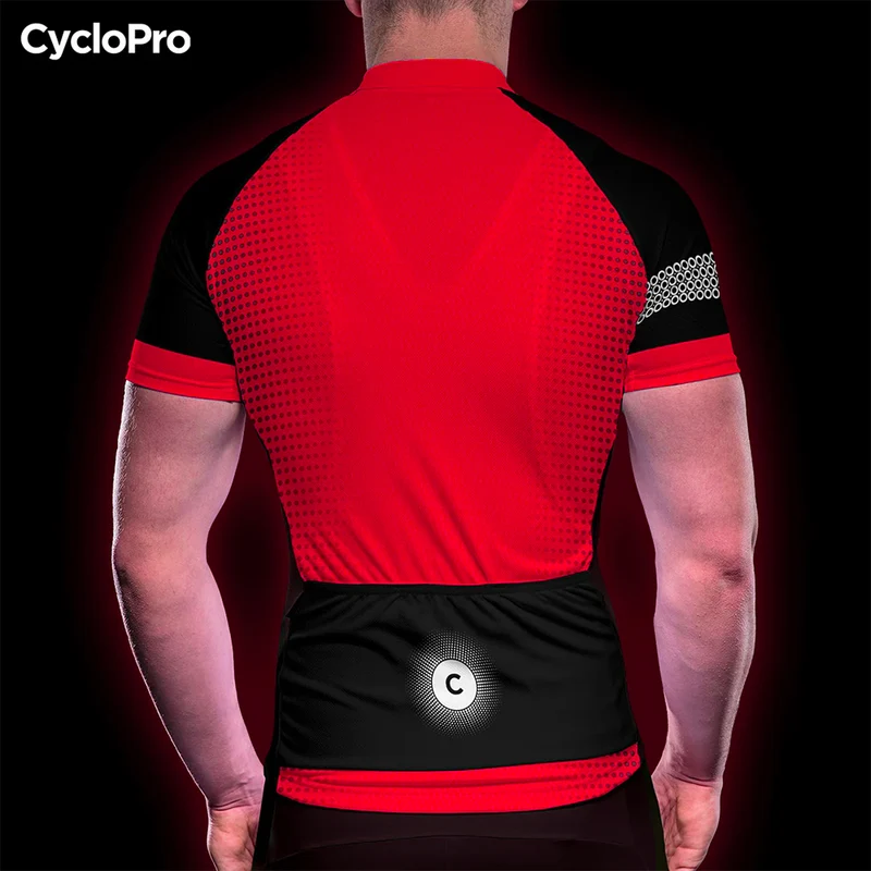 MAILLOT DE CYCLISME ROUGE - EKLIPS - DESTOCKAGE