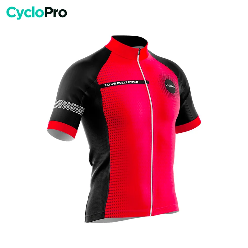 MAILLOT DE CYCLISME ROUGE - EKLIPS - DESTOCKAGE