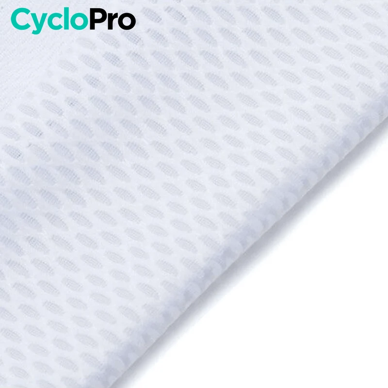 TENUE DE CYCLISTE ROUTE NOIRE (Bandes Blanche et Rose) - ELEGANCE+