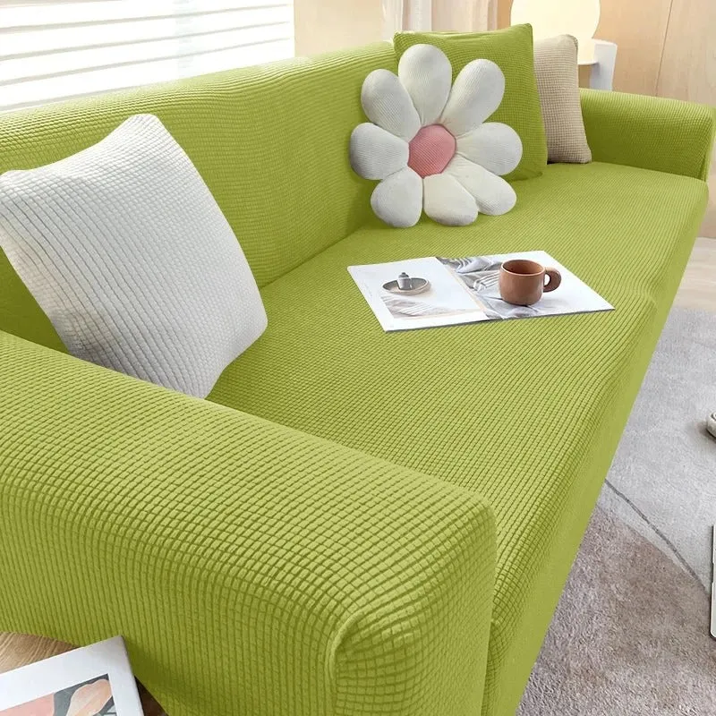 Housse de Canapé en Jacquard Vert
