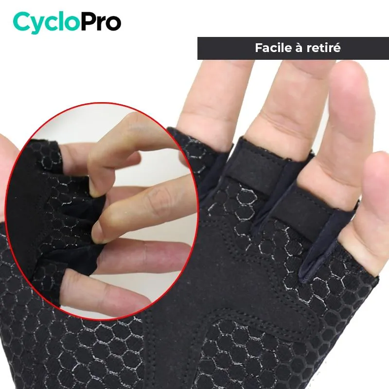 Mitaines Cycliste Noire - Flash+