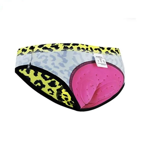 Culotte Leopard Jaune VTT/Cyclisme Absor+ - Femme