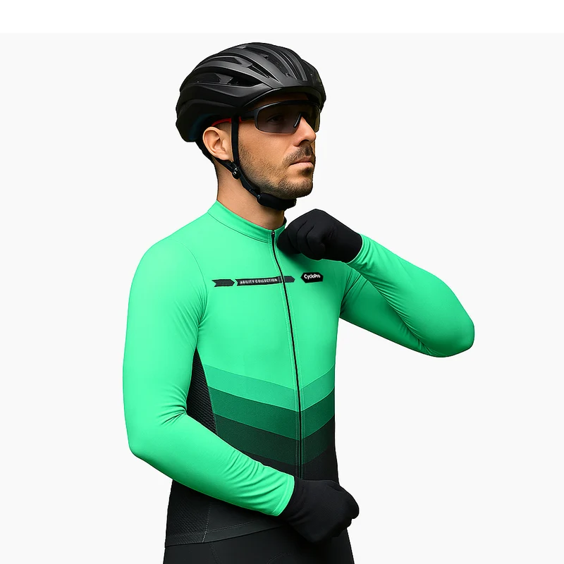 Maillot manches longues mi-saison vert | Agility