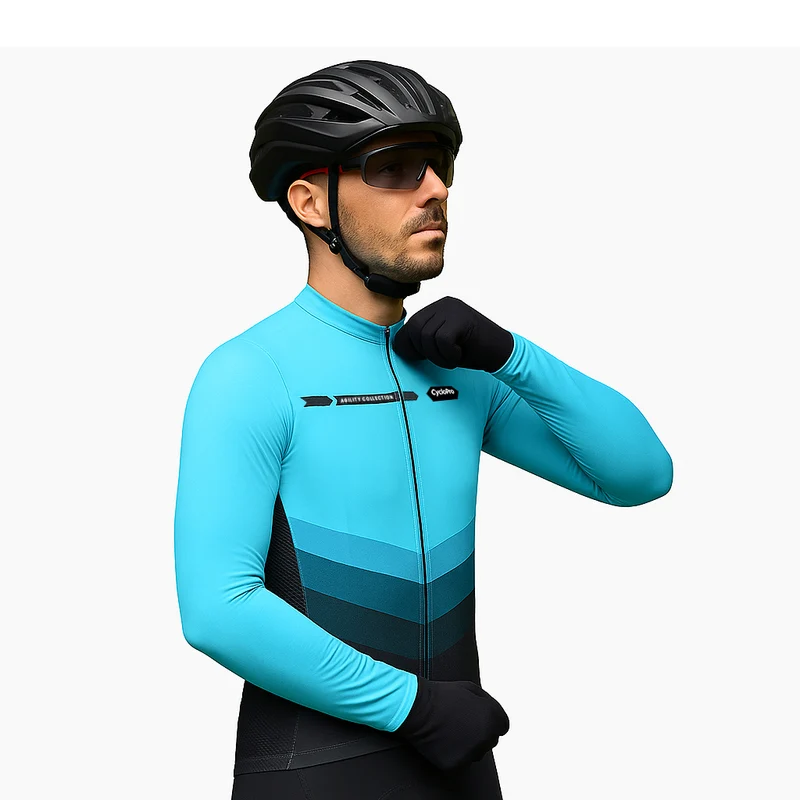 Maillot manches longues mi-saison bleu | Agility