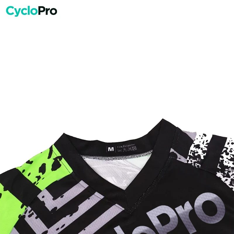 Maillot Vtt homme manche courte noir et vert | AgilityMax