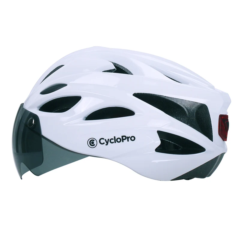 Casque vélo avec visière Blanc Pur - Adventure