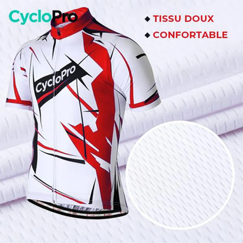Maillot Cyclisme Route Rouge - Sensas+ - DESTOCKAGE