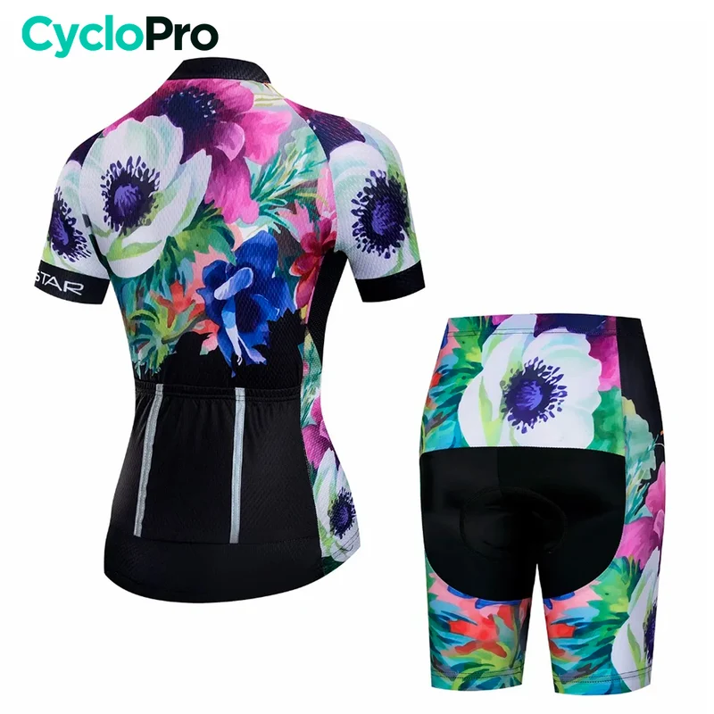 Tenue Vélo de Route Noire - Flowers+