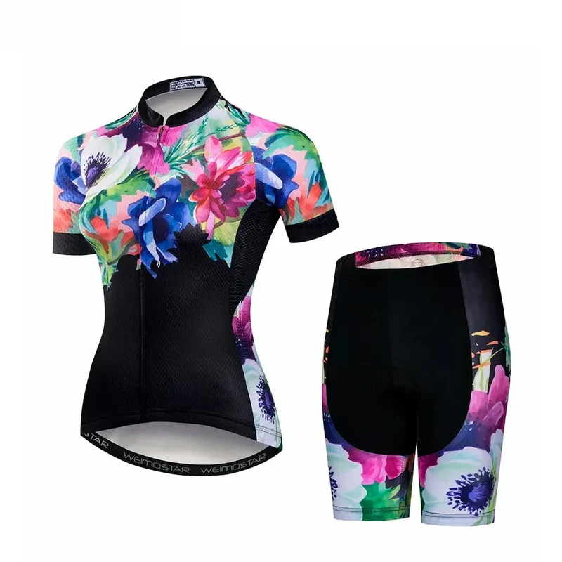 Tenue Vélo de Route Noire - Flowers+