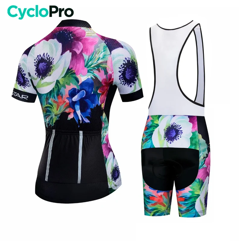 Tenue Vélo de Route Noire - Flowers+