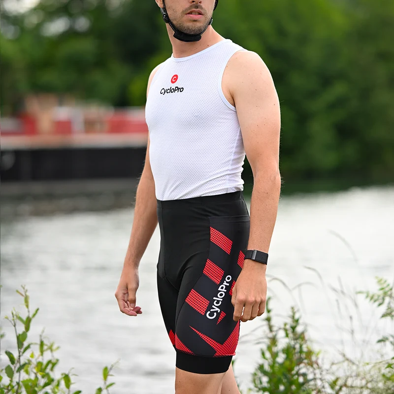 Cuissard Cycliste 3 Poches rouge - Practical+