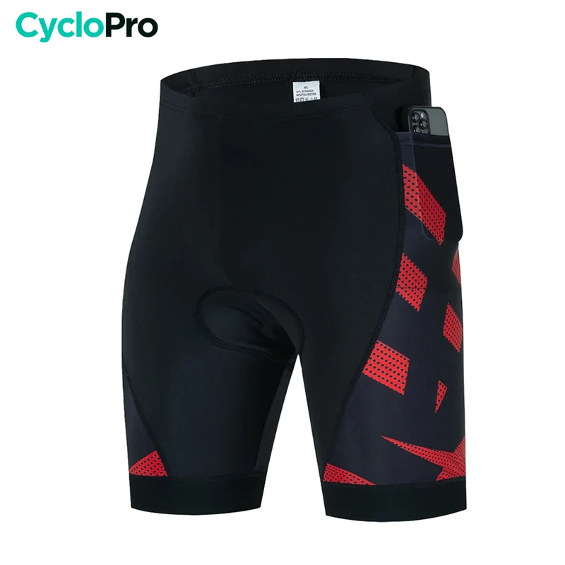 Cuissard Cycliste 3 Poches rouge - Practical+