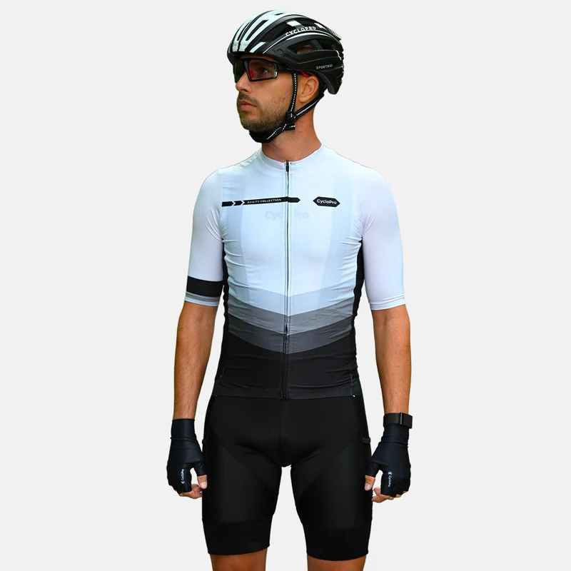 Tenue de cycliste blanche route et VTT - Agility