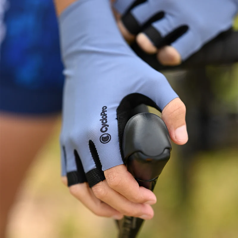 Mitaines Velo Bleues Claires - Infinity
