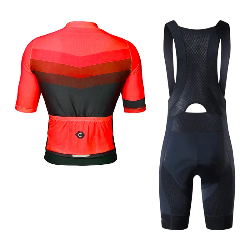 Tenue de cycliste rouge route et VTT - Agility